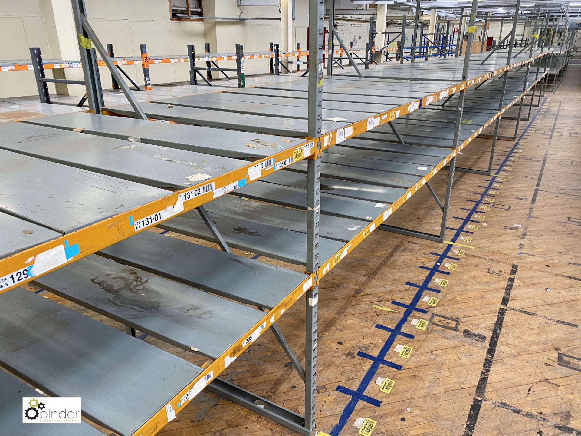 7 bays medium duty Racking comprising 8 uprights 2480mm x 1370mm wide, 28 beams 2740mm, slot in - Image 5 of 6