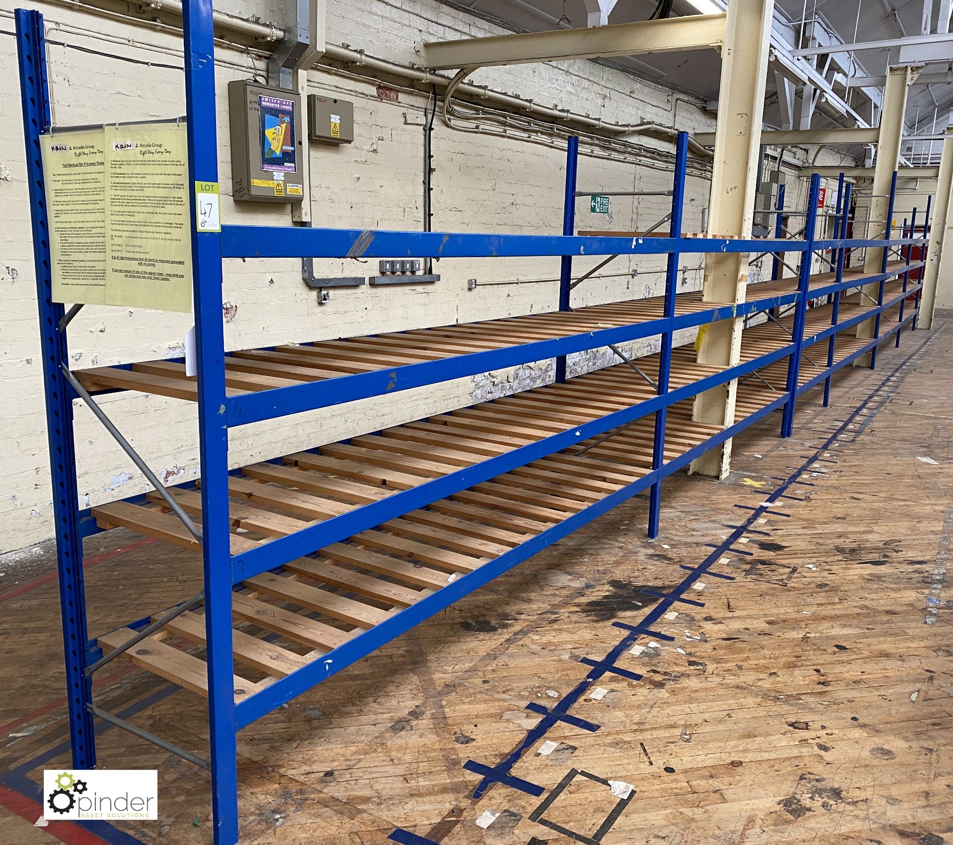 6 bays boltless Racking comprising 8 uprights 2100mm x 620mm wide, 48 beams 2930mm, with timber slot - Image 2 of 4