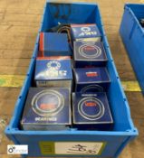 Quantity various Bearings, to bin, boxed and unused