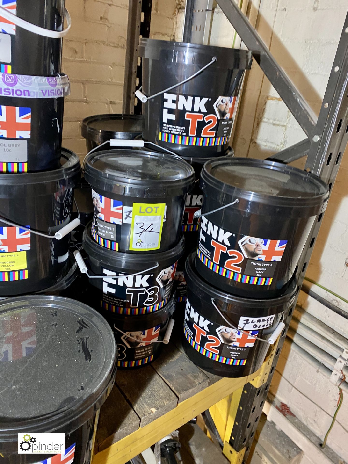 6 tubs Think Type 2 Black Ink, 10litres and 6 tubs Think Type 3 Black Ink, 5litres (please note - Image 2 of 2