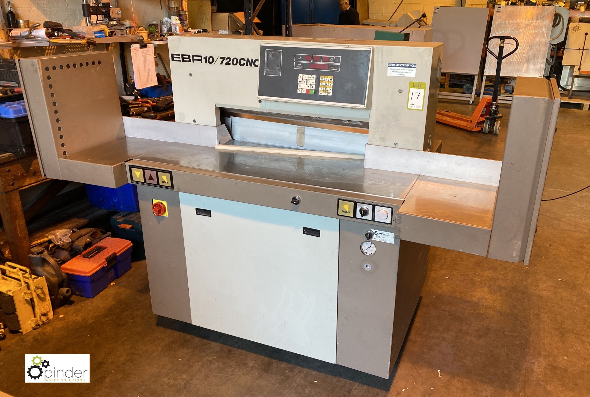 EBA Multicut 10/720 CNC Guillotine, 720mm, 380volts, serial number 240.003054, year 1995, with light - Image 7 of 9