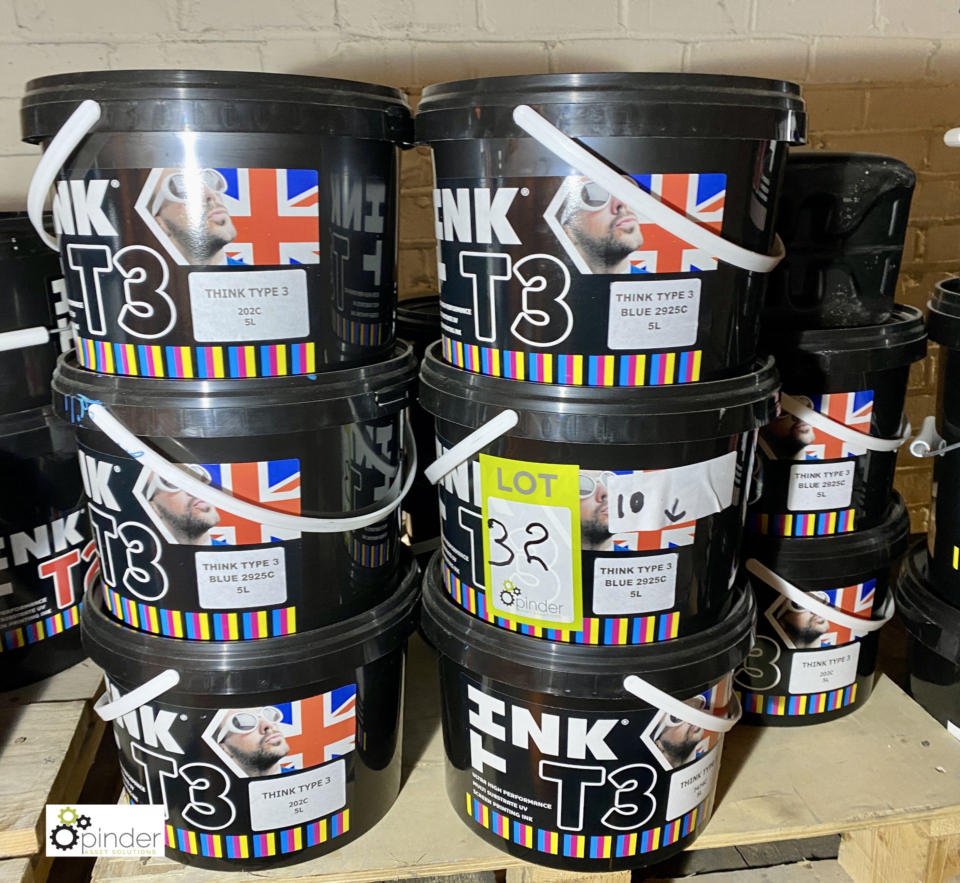 12 tubs Think Type 3 Blue Ink, 5litres (please note there is a lift out fee of £10 plus VAT on