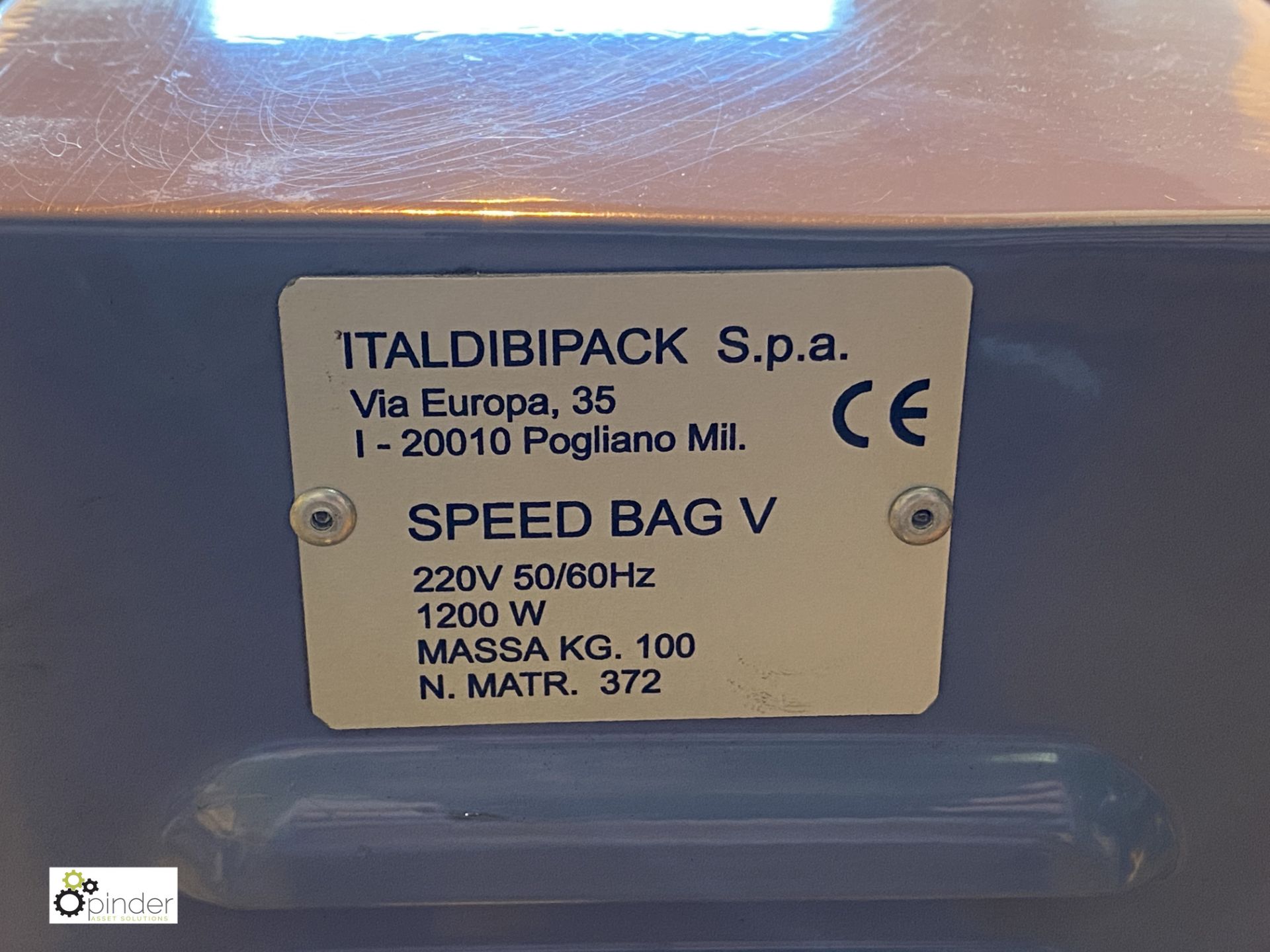 Italibipack Promail Speed Bag V Bagging Machine, 240volts, serial number 372 (please note there is a - Image 6 of 6