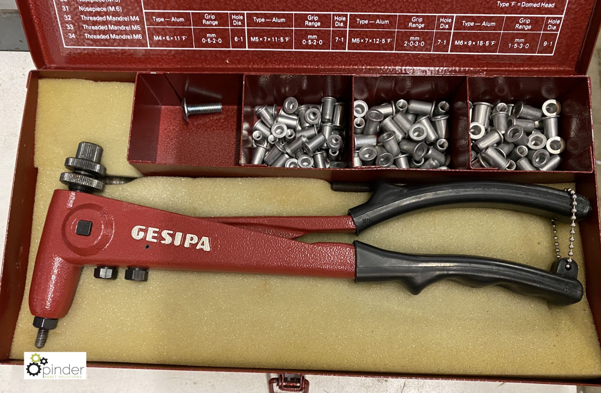 Gesipa GBM-5 Rivet Nut Kit, with case (located in Maintenance Workshop 1) - Image 2 of 3