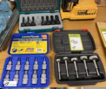 Goodyear 10-piece Hex Bit Socket Set, 5 Router Bits and 7 Kamasa Sockets, all with case (located