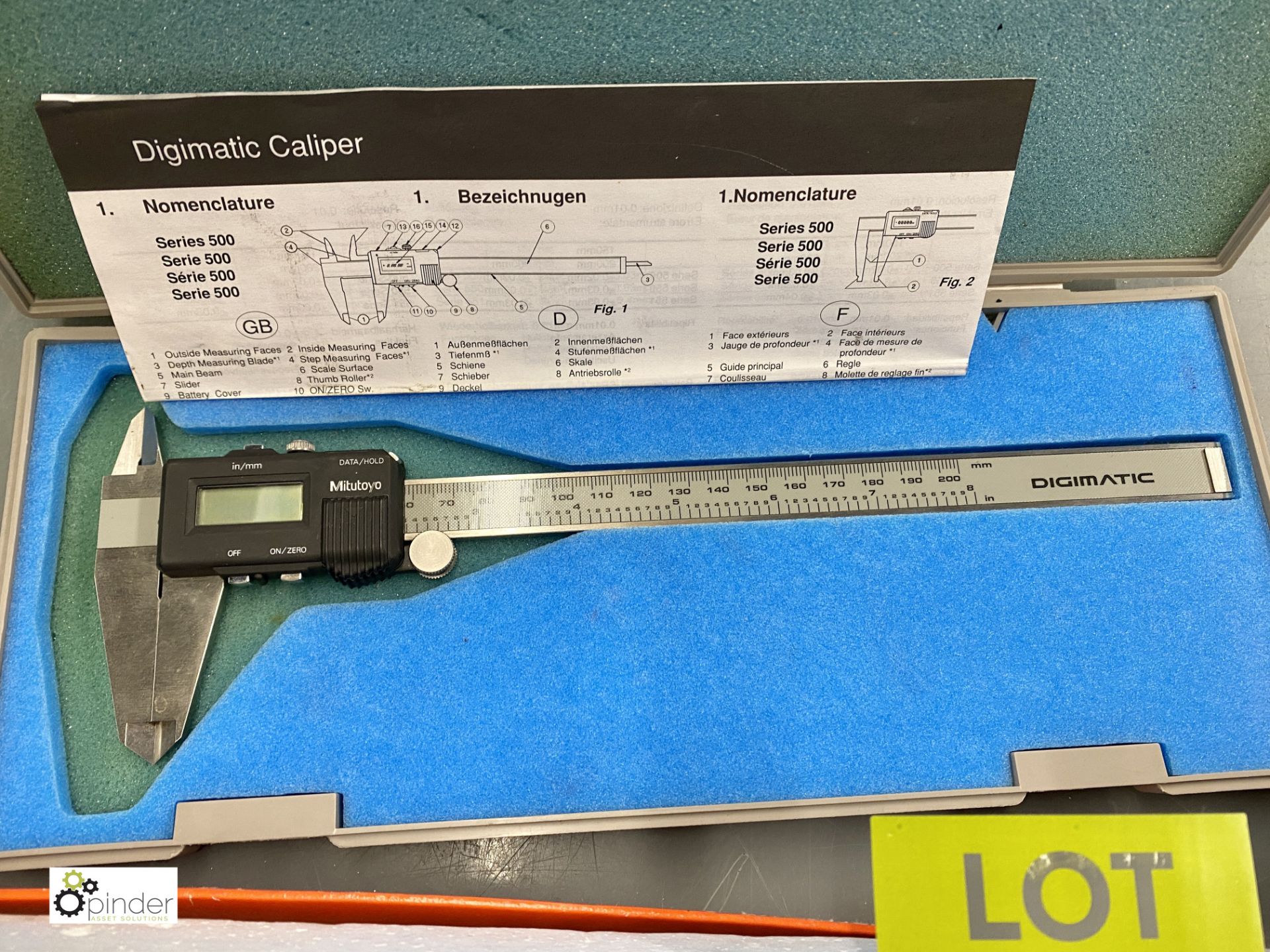 Mitutoyo CMST-12 Combination Set, boxed, Mitutoyo 500-332 Digital Caliper Gauge, 200mm/8in and - Image 3 of 4