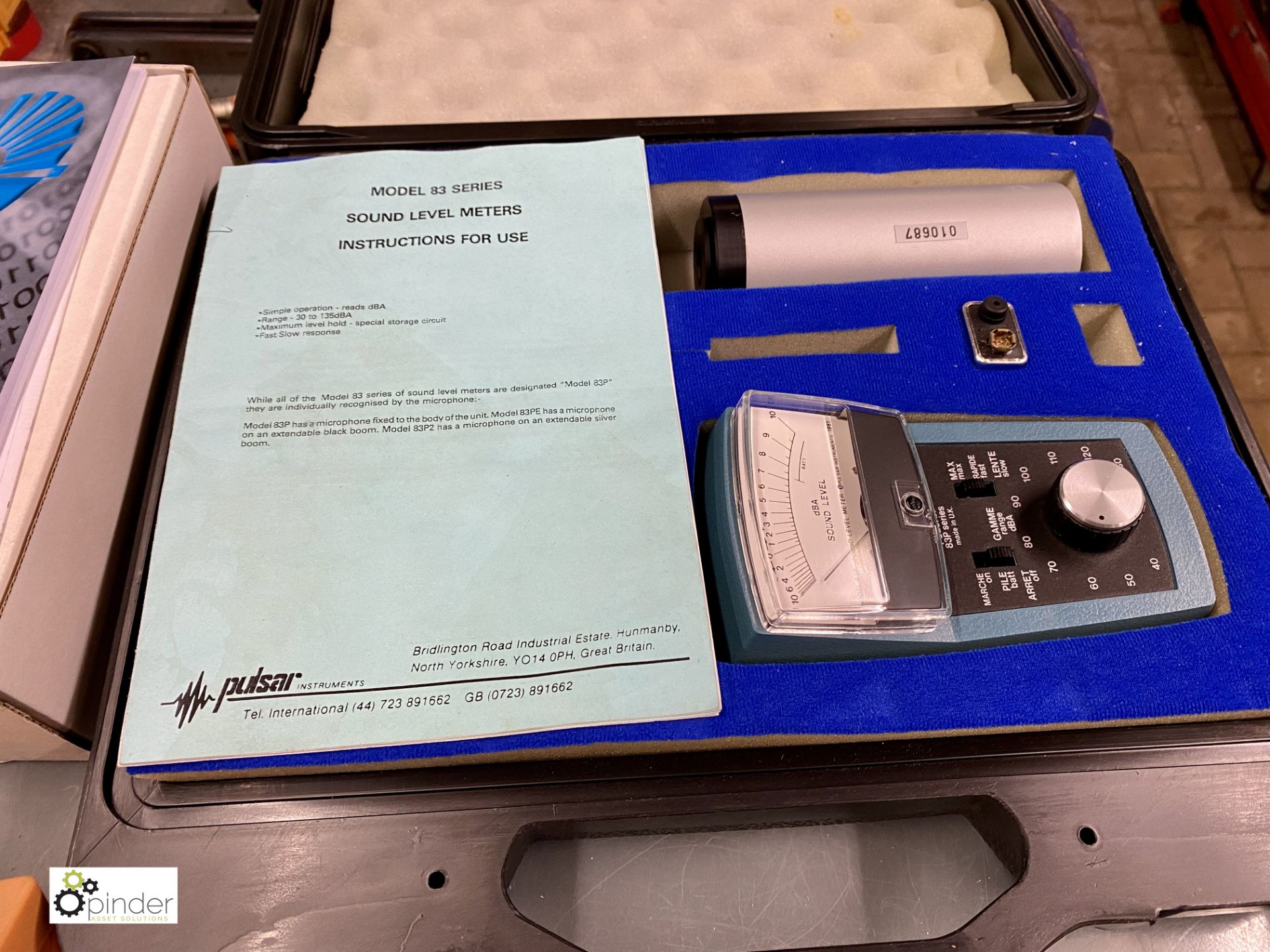 Pulsar Model 83 Sound Level Meter, with case (located in Maintenance Workshop 1)