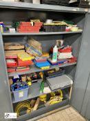 Large quantity Fixings, Screws, Fuses, Terminals, Rivets, Washers, including double door cabinet (