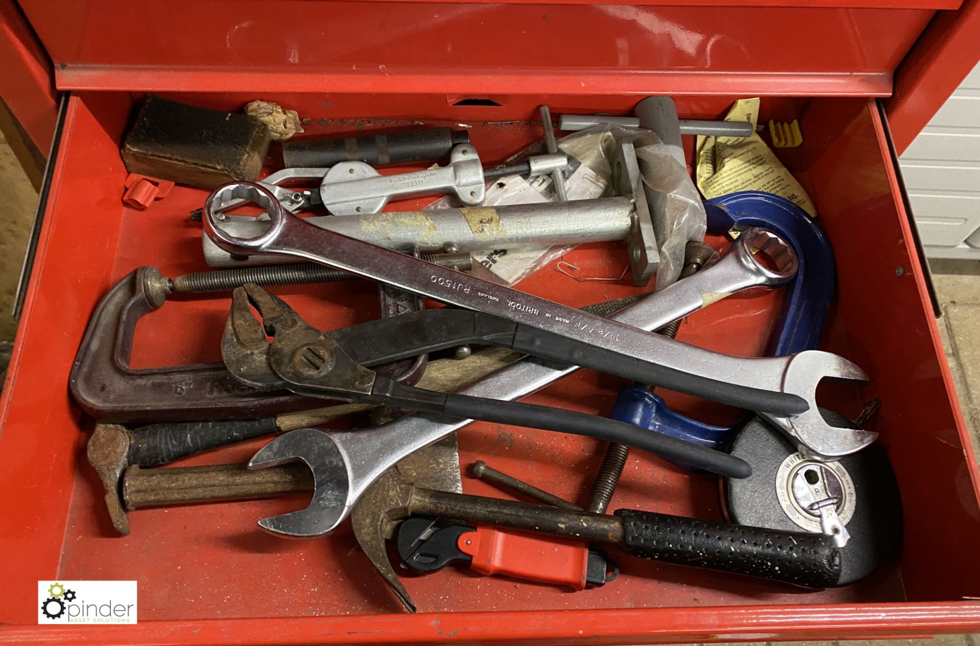 Mobile multi drawer Tool Chest, with large quantity hand tools including spanners, sockets, torque - Image 9 of 14