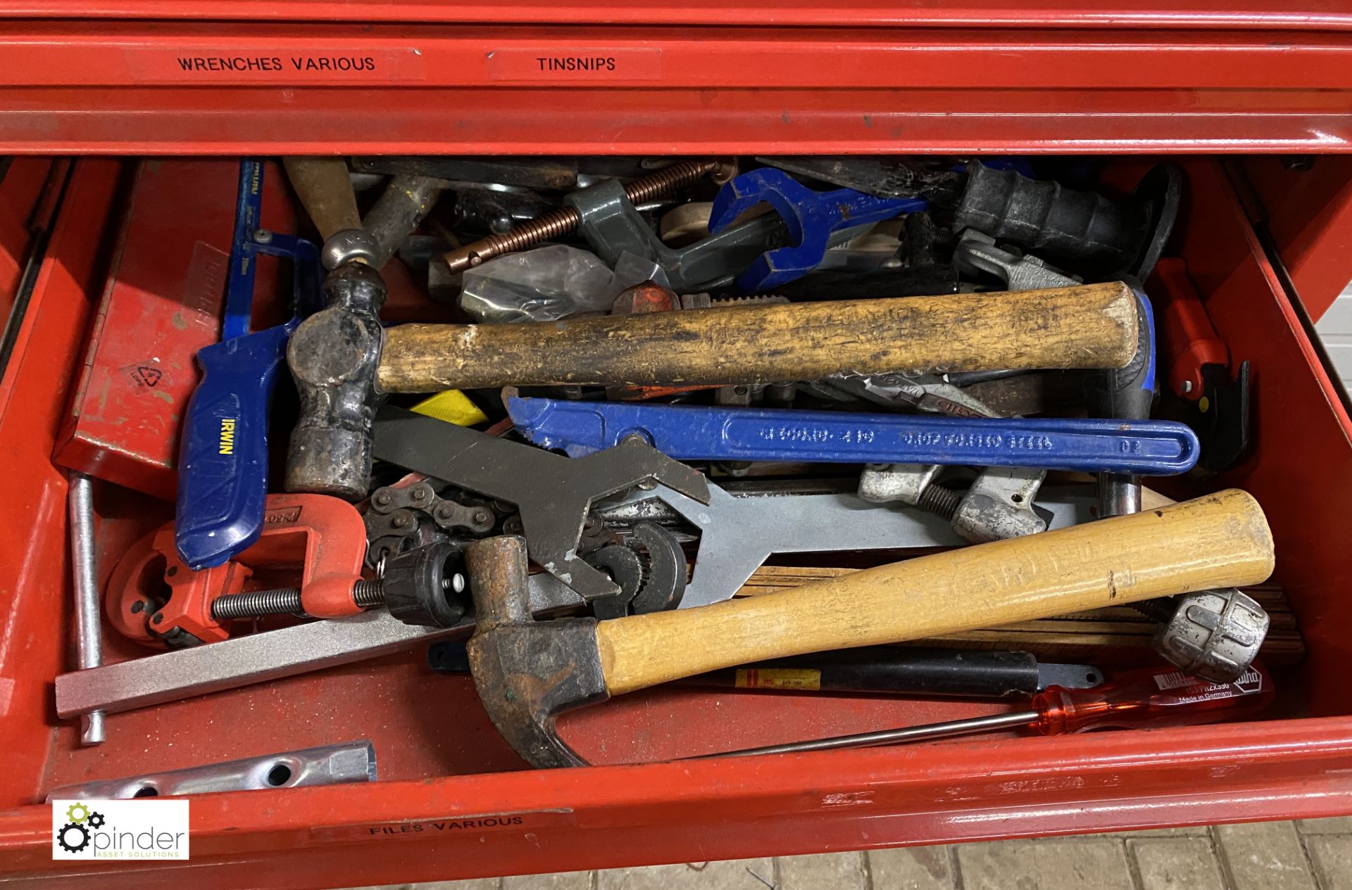 Mobile multi drawer Tool Chest, with large quantity hand tools including spanners, sockets, torque - Image 8 of 14