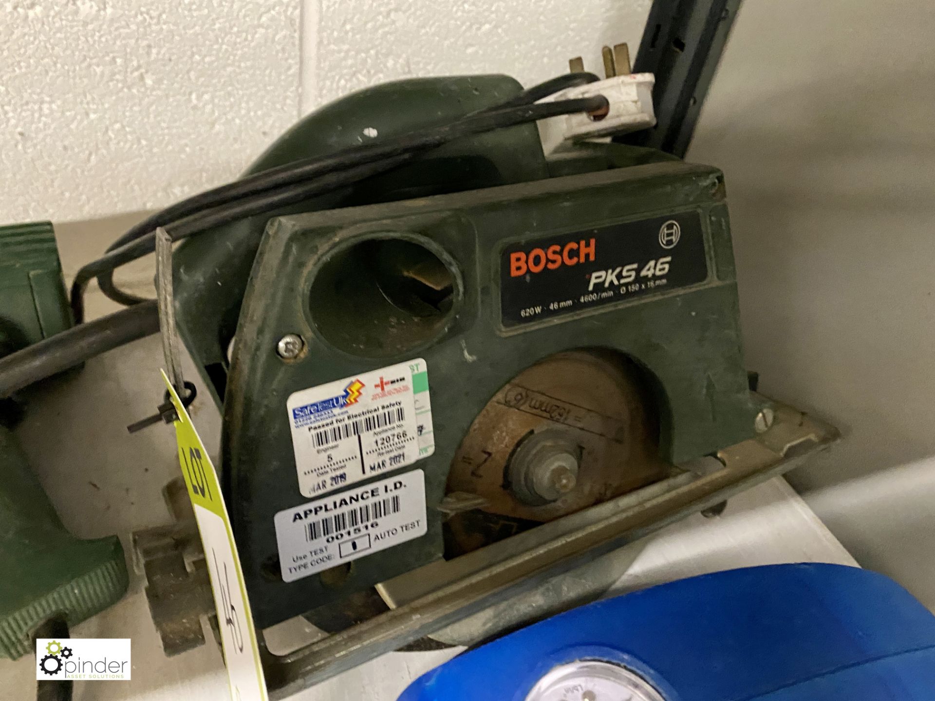 Bosch Heat Gun, Bosch PK546 Circular Saw and Draper Tyre Inflator, 240volts (located in - Image 3 of 4