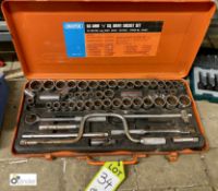 Draper 56 AMW 1/2in Socket Set, with case (located in Maintenance Workshop 1)