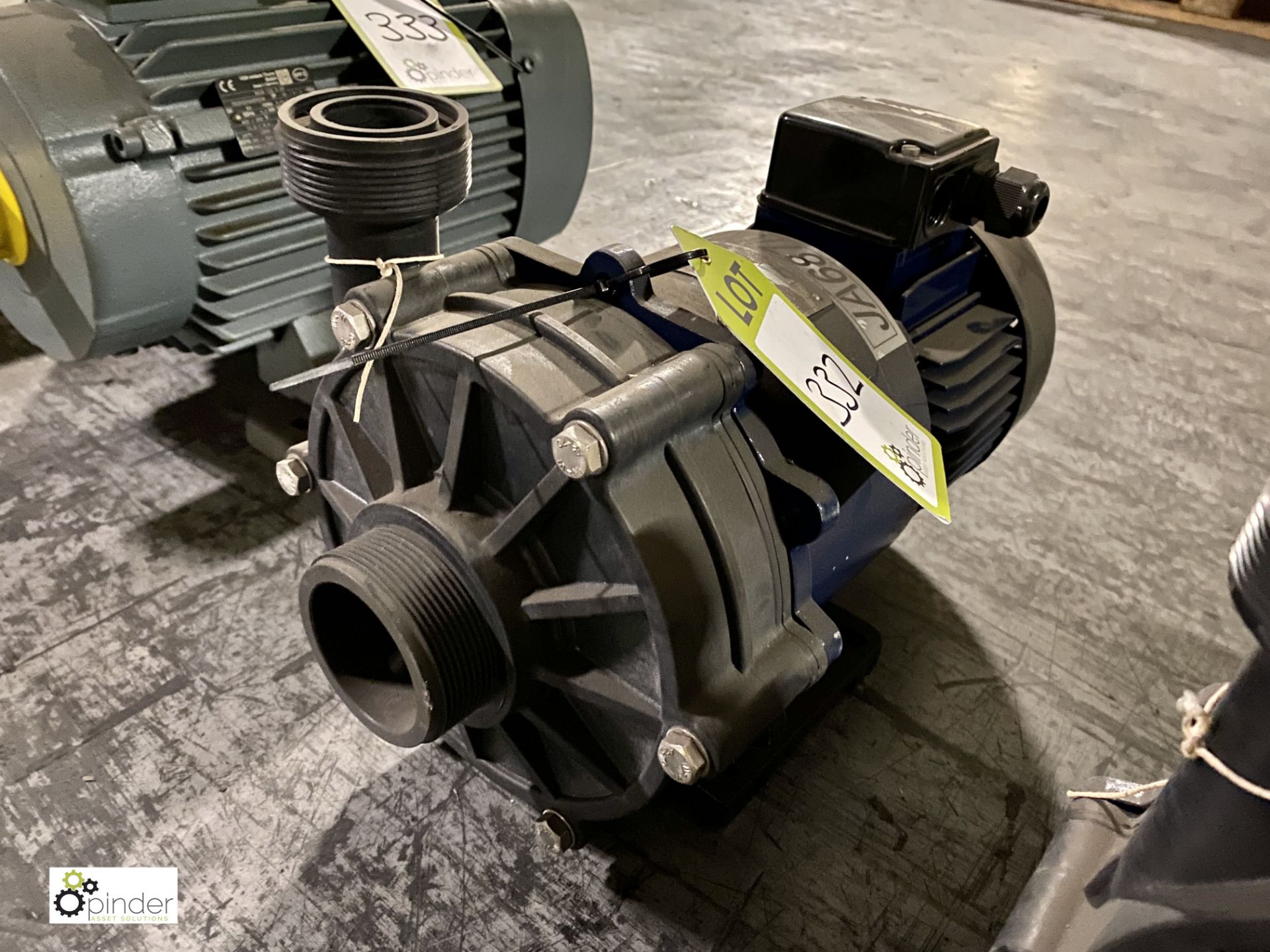 Sondermann RM-PP-18/240-60S Pump, 240L/hr @ 18m hd, material PP/VGKKK, with 0.75kw motor (JA687) (