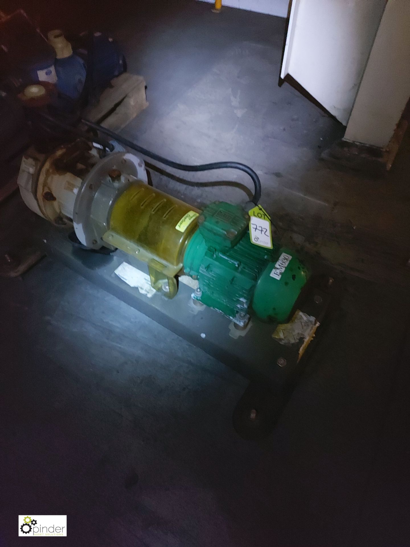 Flowserve PA1.5X1-6 Magdrive Pump, with motor, 3kw, 2900rpm, on Durco polycrete base (JA396/05) ( - Image 2 of 2
