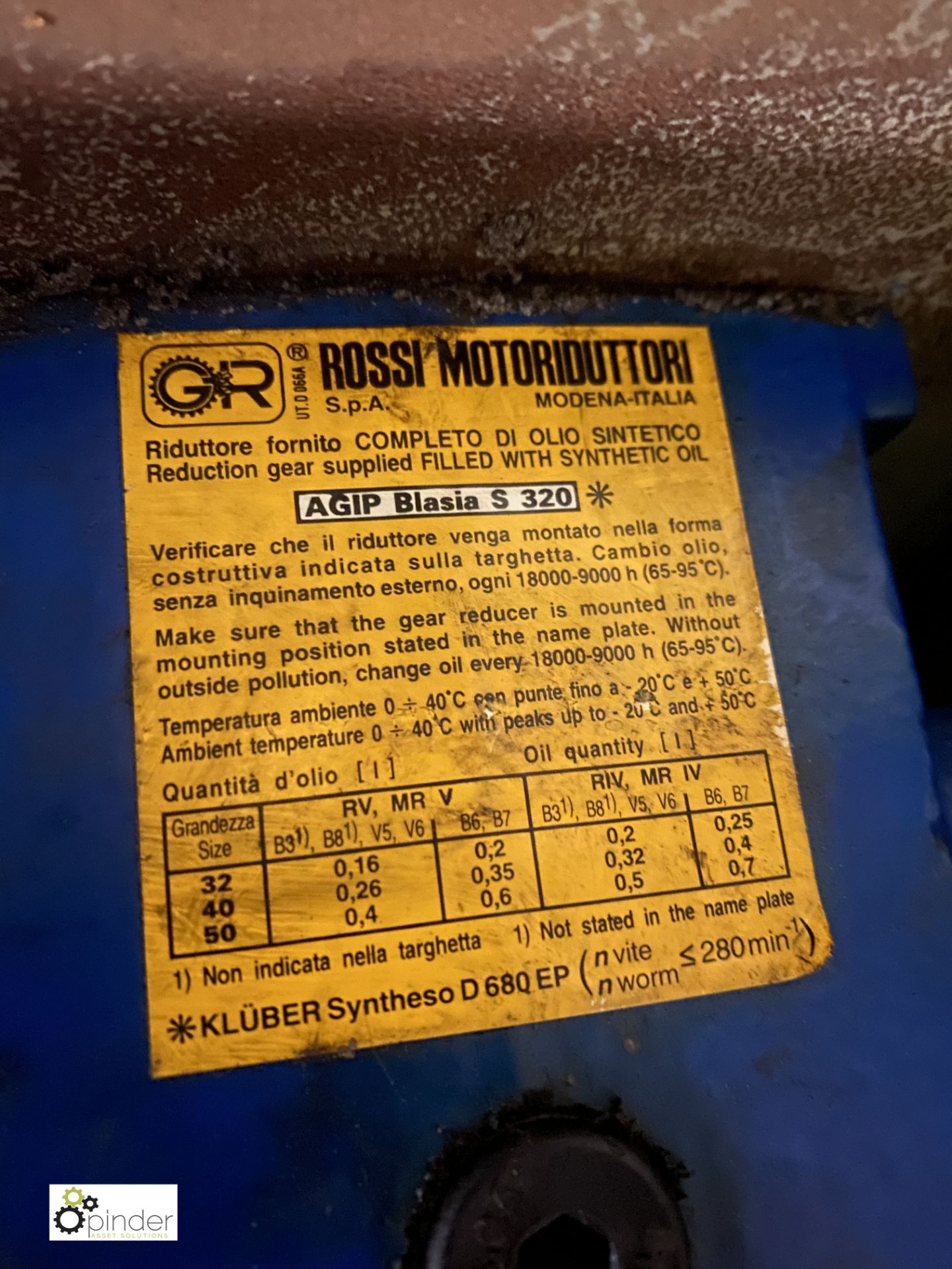 3 QR Rossi Motoriduttori MRV50U02A Gearboxes (please note there is a lift out fee of £5 plus VAT - Image 2 of 2