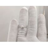 18K White Gold 4 Claw Diamond Set Ring With Diamond Centre Stone 1.26ct G Colour With Certificate