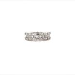 18k White Gold Baguette Diamond Set Ring 20 baguettes In Total 1.5ct