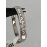 Platinum Set Half Eternity Ring With Diamonds 0.40cts