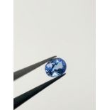 blue sapphire oval cut, 1.170cts; 6.95x5.5x4.7mm