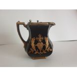 English Pottery Gold Gilt Teapot 1950's