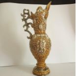 Majolica Schiller Vase Art Noveau Pattern Number 419