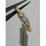 18k yellow gold ring with diamonds 0.50cts
