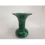 Malachite Vase 1900's 8 Inches