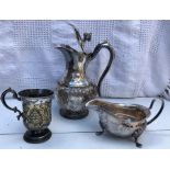 Victorian Jug Creamer & Cup Assorted Set Silver Plated