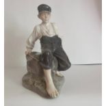 Royal Copenhagen Figurine "SHEPHERD BOY ON ROCK", #1649, Circa 1941