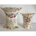A Pair Of French 19th Century Porcelain Hand Painted Vases