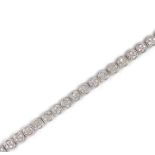 Diamond Cluster Tennis Bracelet 0.60ct