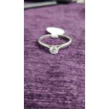 Diamond Solitaire 4 Claw Brilliant Cut Ring Set On Platinum 950