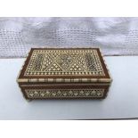 Oriental Ivory Inlaid Mother Of Pearl Indian Music Box