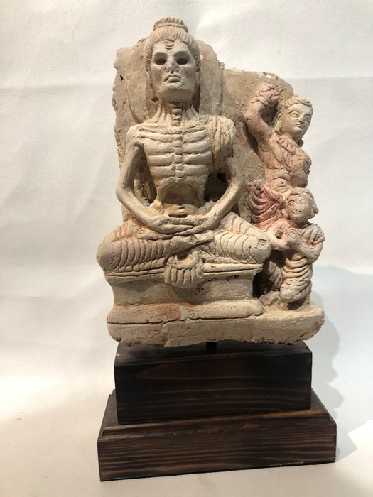 Large 3rd Century Gandhara Fasting Skeleton Buddha