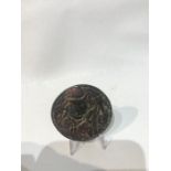 Roman Bronze Button approx 4cm diameter