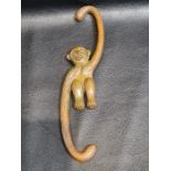 Japanese Jizai Okimono Signed Bronze "Swinging Monkey"
