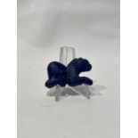 Chinese Miniature Lapis Lazuli Lion Pendant