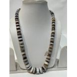 Tibetan Chinese Agate Dzi Bead Necklace