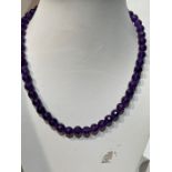 Amethyst string Beads Polished