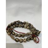 Tibetan Chinese Dzi Bead Necklace Mala