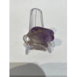 Chinese Amethyst Lion Pendant 2.5 length approx