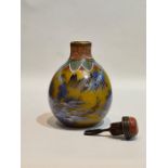 19th/20th century Chinese Enamel Snuff Bottle With Scenes Of Nature Signed/Stamped