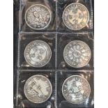 12 Chinese White Metal Coins