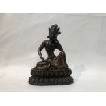 Chinese Tibetan Bronze Gold Gilt Buddha