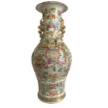 Large Chinese 19th Century Famille Rose Vase Late Ming Dynasty 60cm Tall