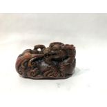 19th/20th Century Chinese Carved Jade Dragon Pot