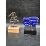 Islamic & Egyptian Lapis Lazuli & Bronze Fragment Miniatures