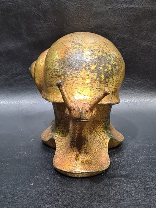 Japanese Bronze Gold Gilt Snail - Image 5 of 7