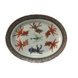 19th Century Chinese Lobster & Gold Fish Platter