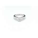 Platinum & Diamond Shoulder Cluster Ring